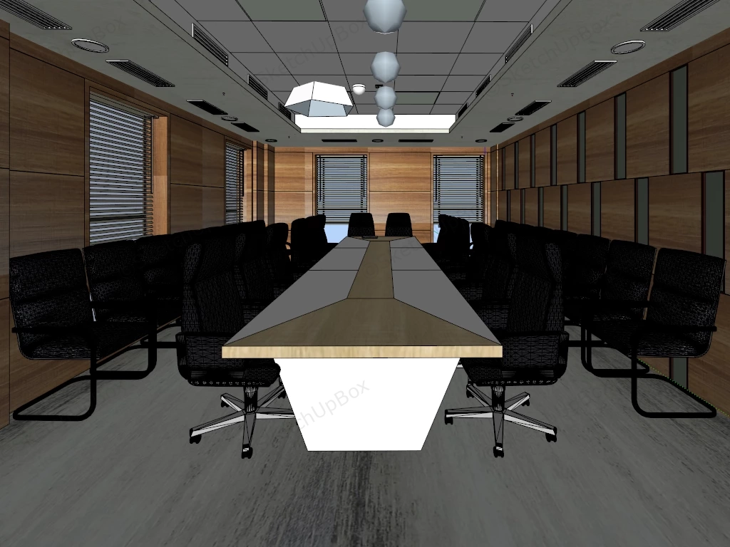 Meeting Room Interior Design sketchup model preview - SketchupBox