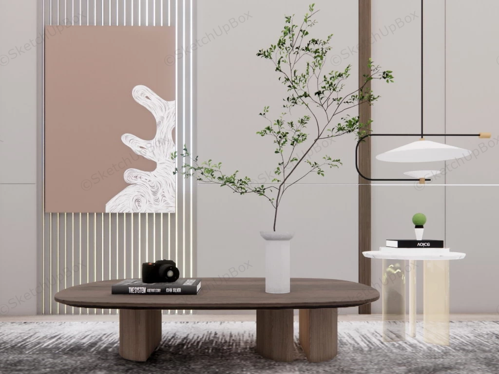 Modern Accent Wall Design Idea For The Living Room sketchup model preview - SketchupBox