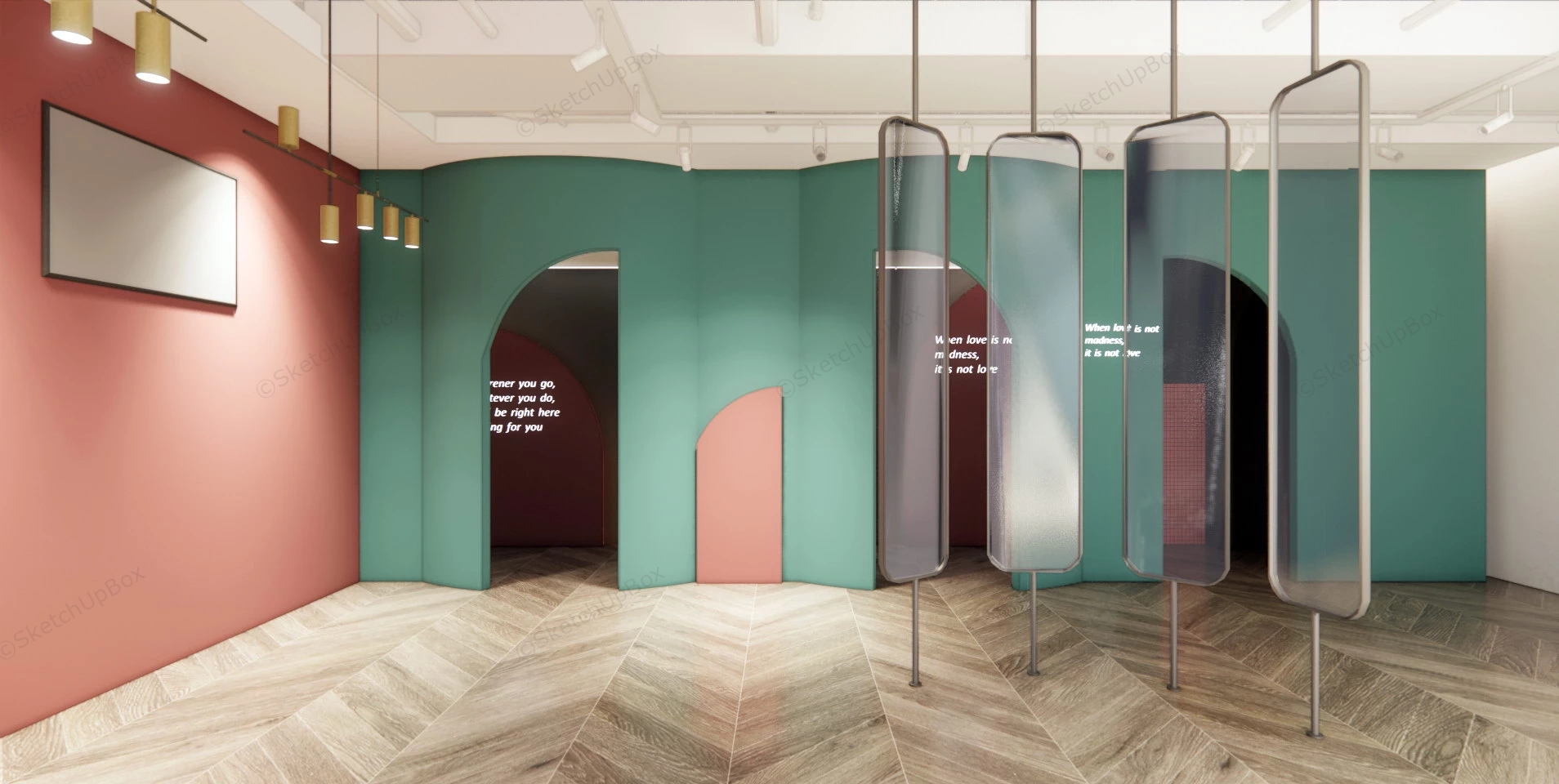 Nail Salon Studio Decor Idea sketchup model preview - SketchupBox