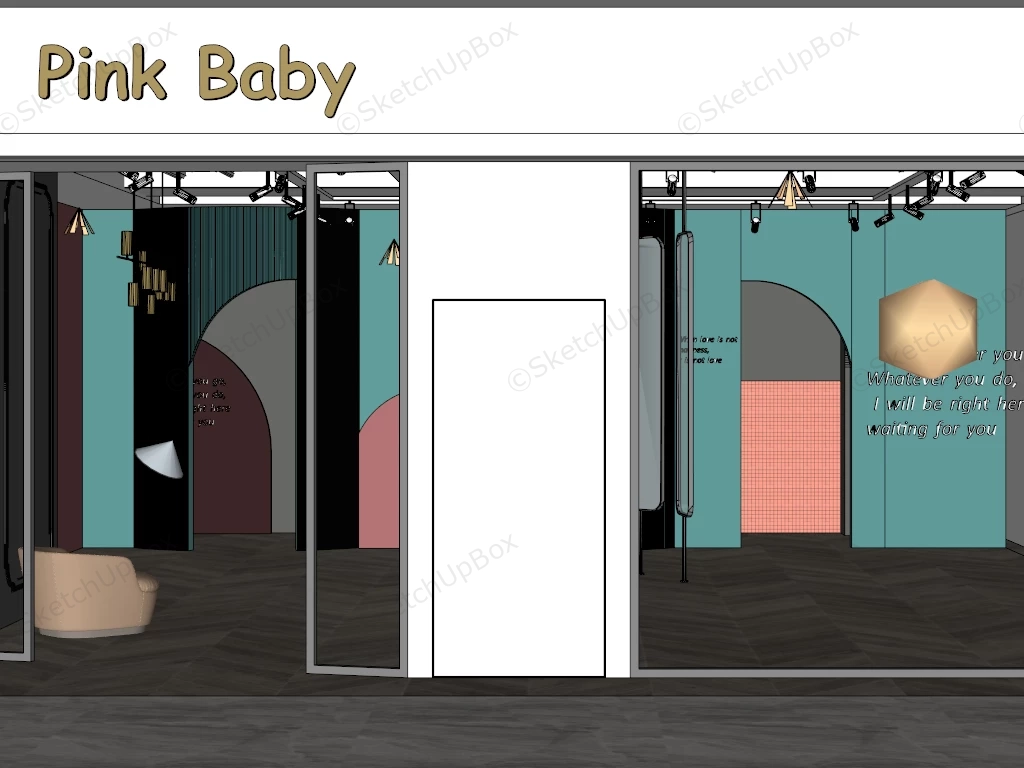 Nail Salon Studio Decor Idea sketchup model preview - SketchupBox