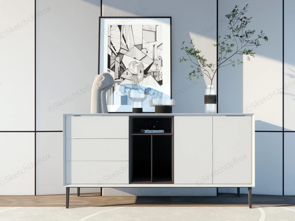 Accent Console Cabinet Idea sketchup model preview - SketchupBox