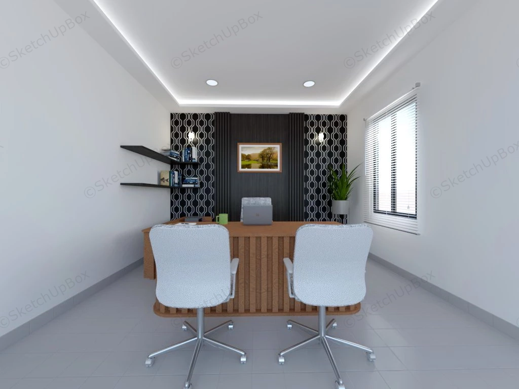 Manager Office Interior Design sketchup model preview - SketchupBox