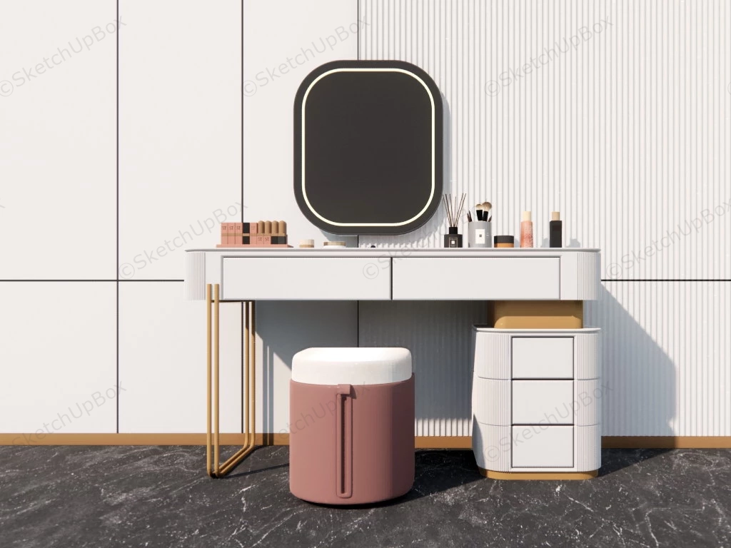 Makeup Vanity Furniture Set sketchup model preview - SketchupBox