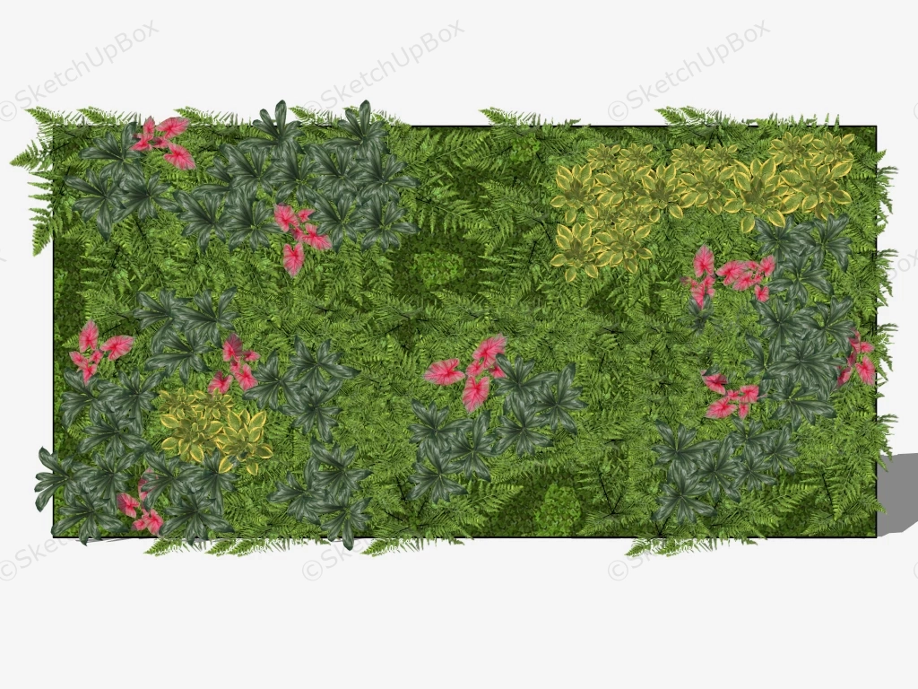 Vertical Garden Wall Design sketchup model preview - SketchupBox