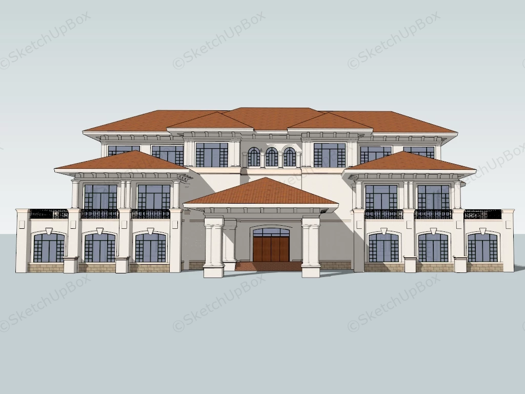 Mansion House sketchup model preview - SketchupBox