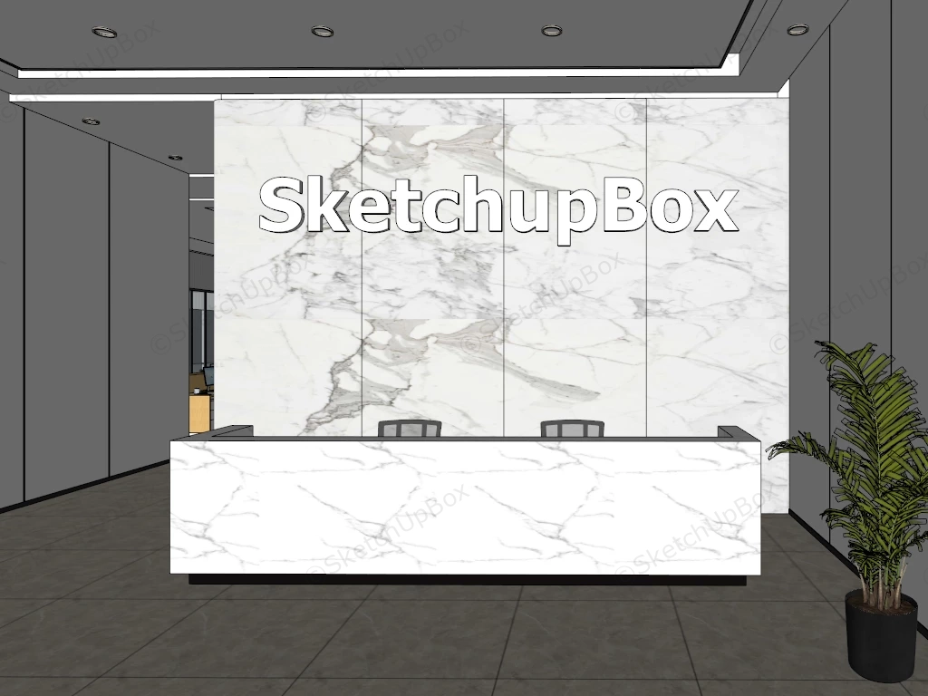 Modern Office Spaces Interior Design sketchup model preview - SketchupBox