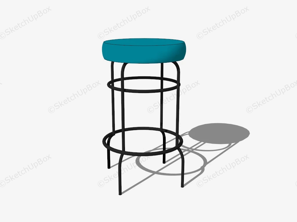 Iron Counter Stool sketchup model preview - SketchupBox