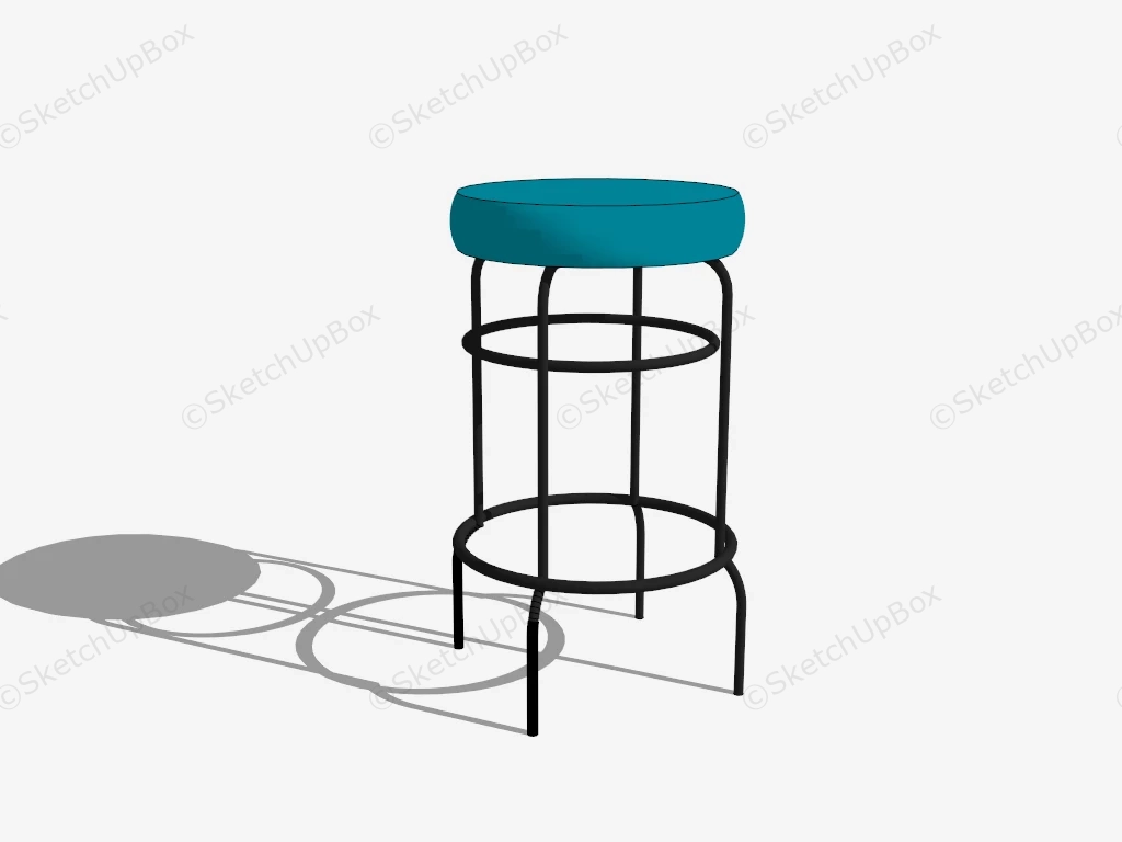 Iron Counter Stool sketchup model preview - SketchupBox