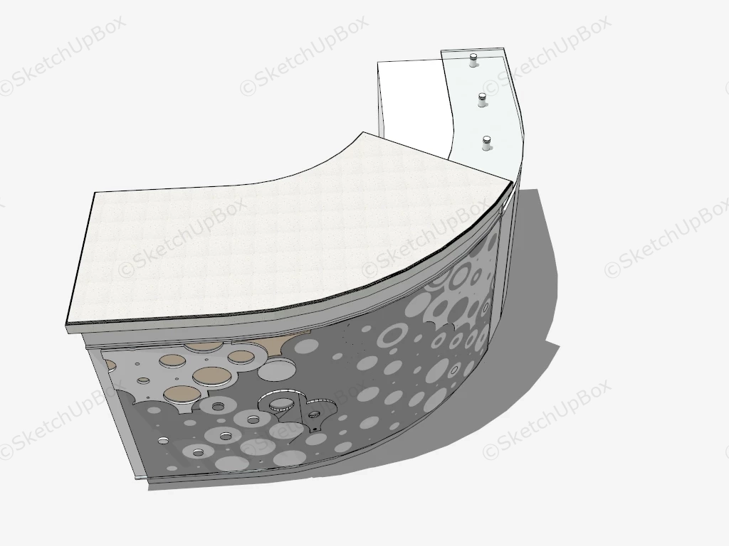 Retail Reception Counter sketchup model preview - SketchupBox