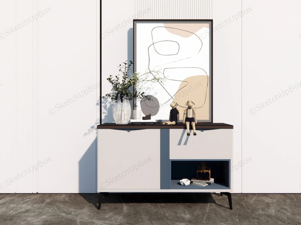 Entryway Console Cabinet Decor Idea sketchup model preview - SketchupBox