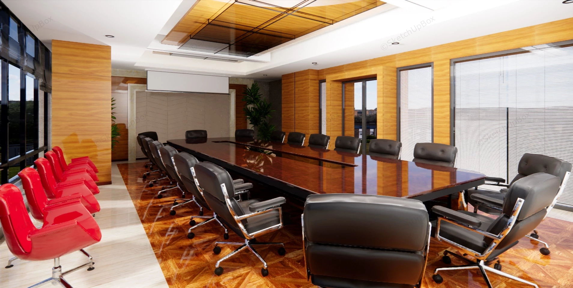 Business Conference Room sketchup model preview - SketchupBox