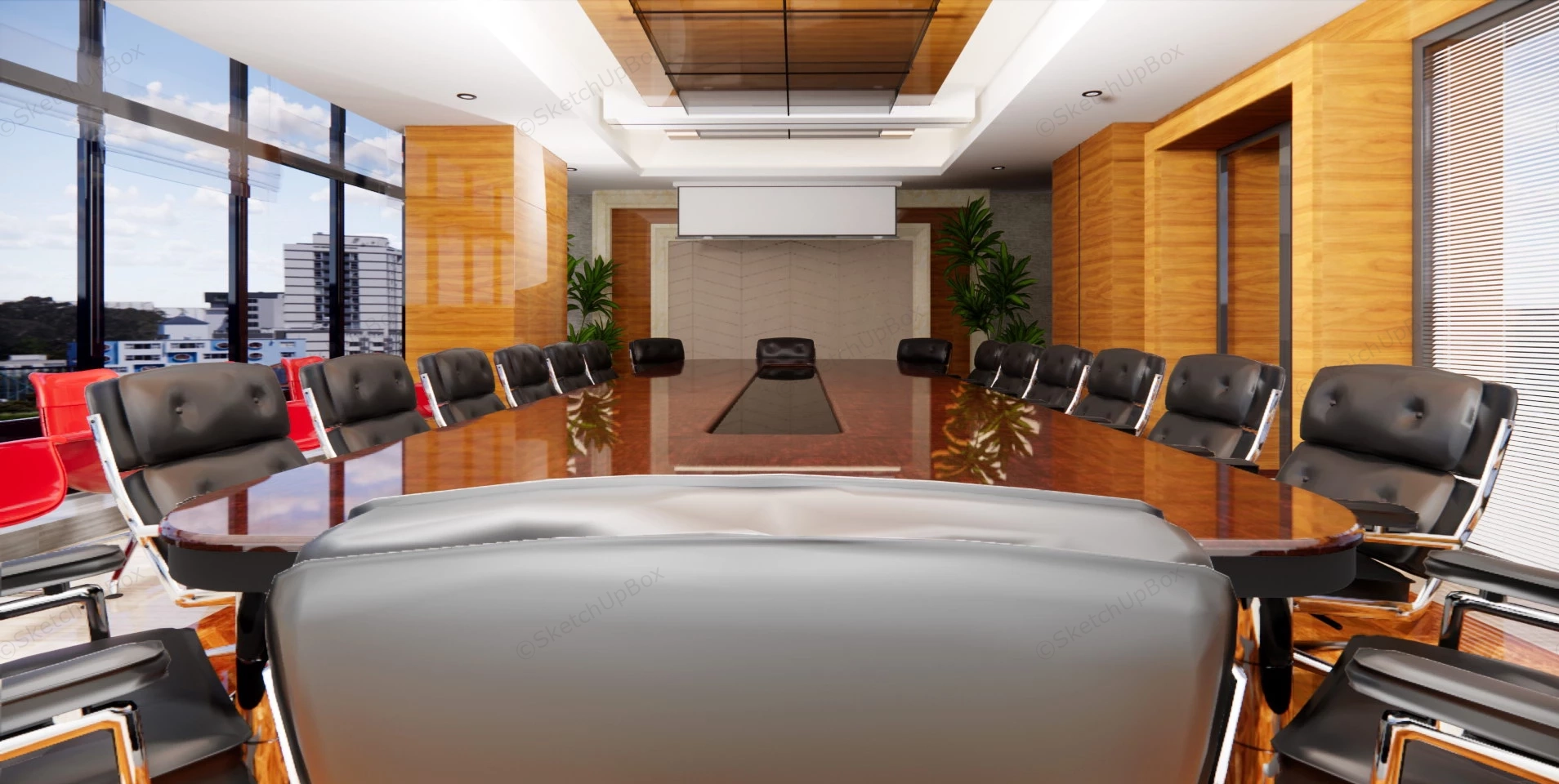 Business Conference Room sketchup model preview - SketchupBox