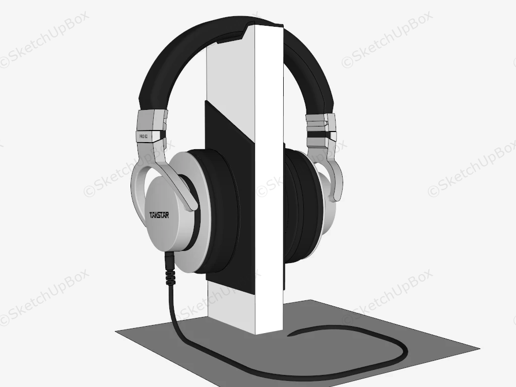 Over Ear Headphone sketchup model preview - SketchupBox