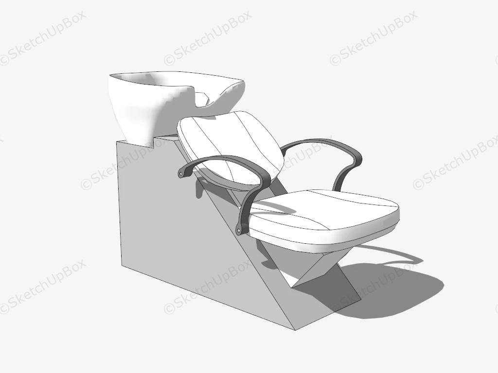 Shampoo Chair And Bowl sketchup model preview - SketchupBox