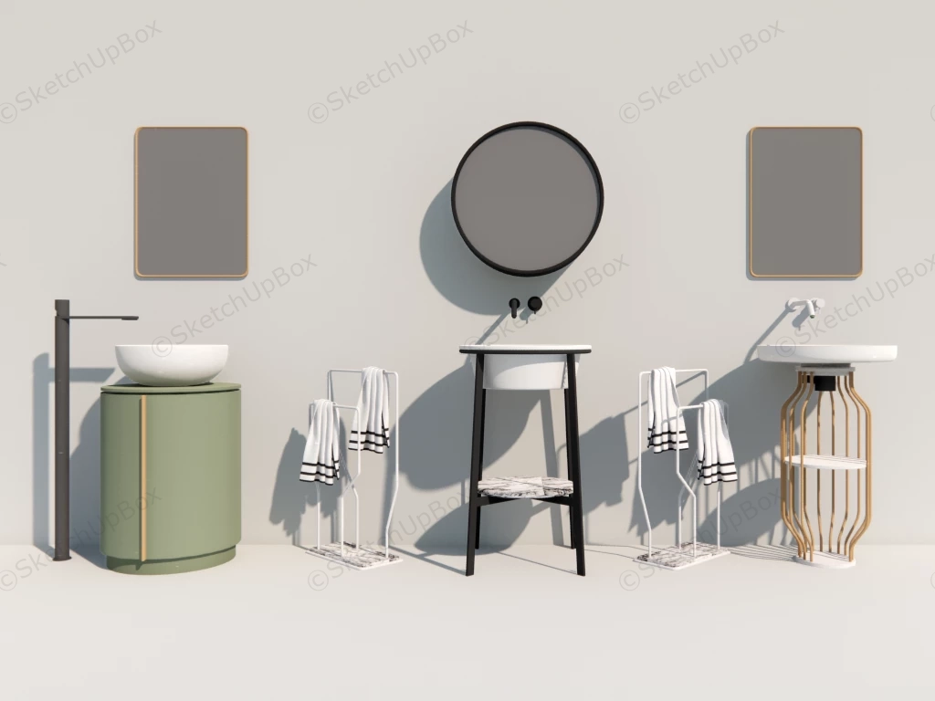 Creative Bathroom Vanity Ideas sketchup model preview - SketchupBox
