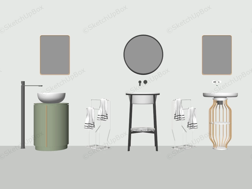 Creative Bathroom Vanity Ideas sketchup model preview - SketchupBox
