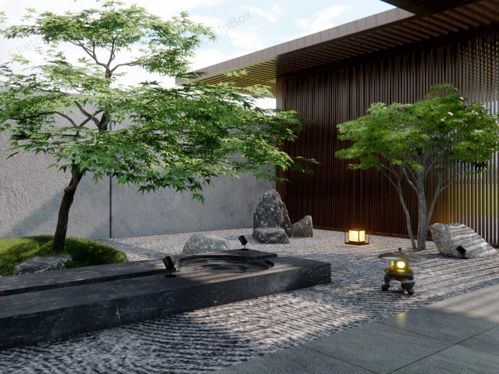 Zen Rock Garden Idea sketchup model preview - SketchupBox