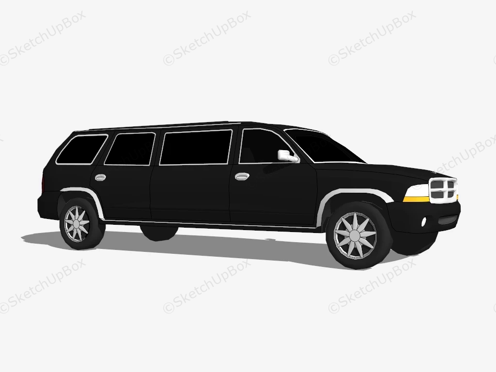 Dodge Durango Limo sketchup model preview - SketchupBox