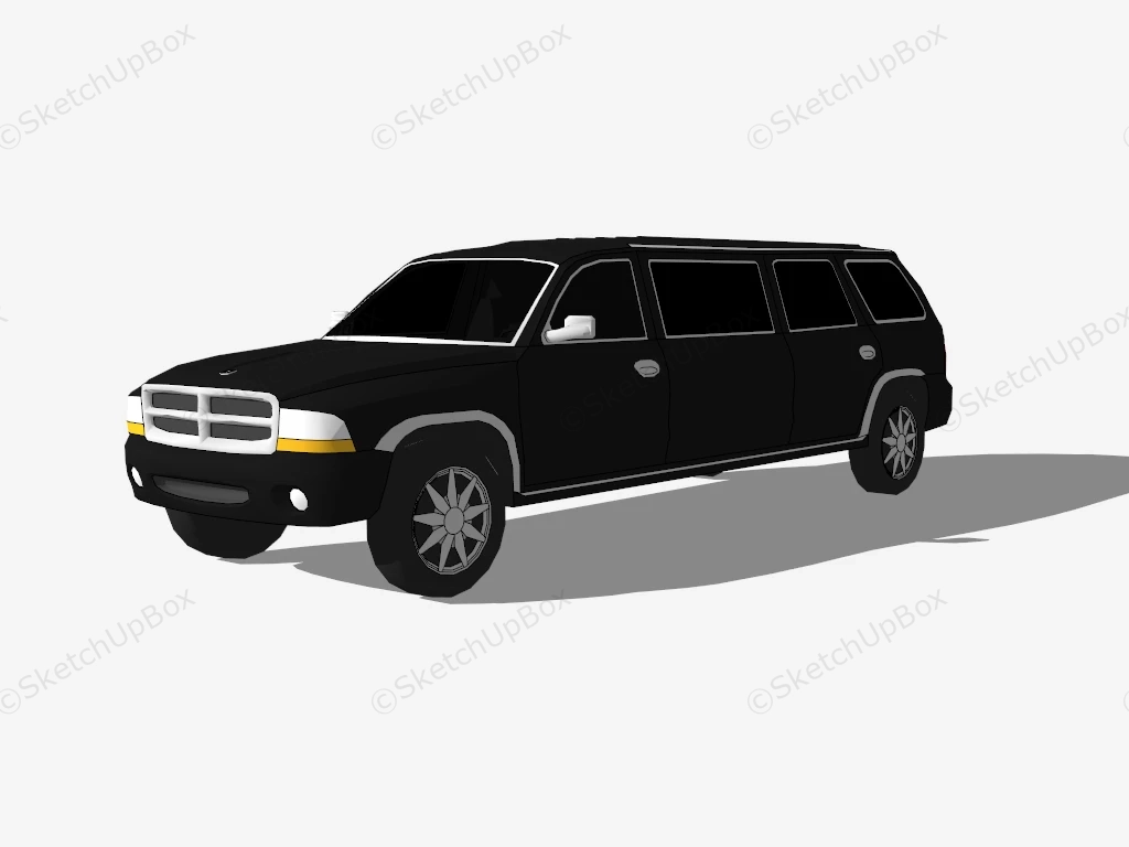 Dodge Durango Limo sketchup model preview - SketchupBox