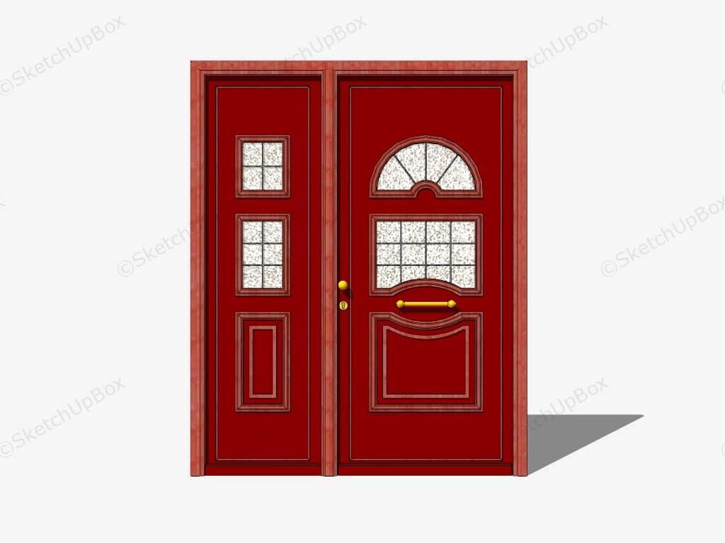 Steel Front Entry Door sketchup model preview - SketchupBox