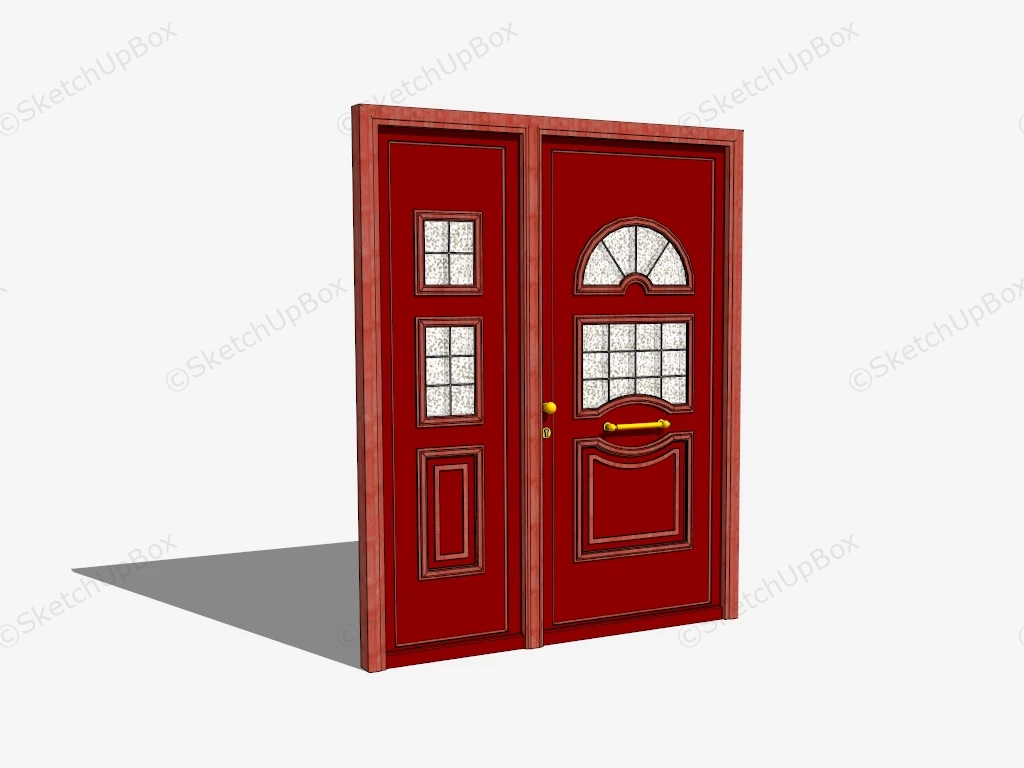 Steel Front Entry Door sketchup model preview - SketchupBox