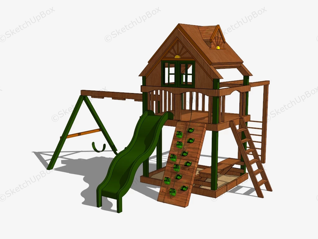 Backyard Playground Equipment sketchup model preview - SketchupBox