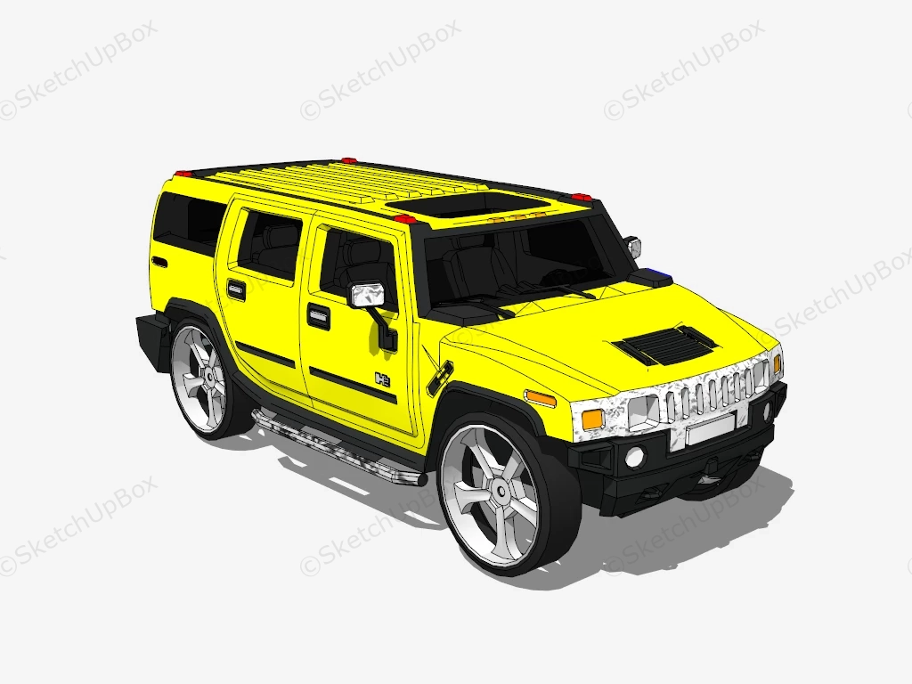 Hummer H2 sketchup model preview - SketchupBox