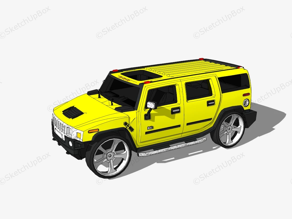 Hummer H2 sketchup model preview - SketchupBox