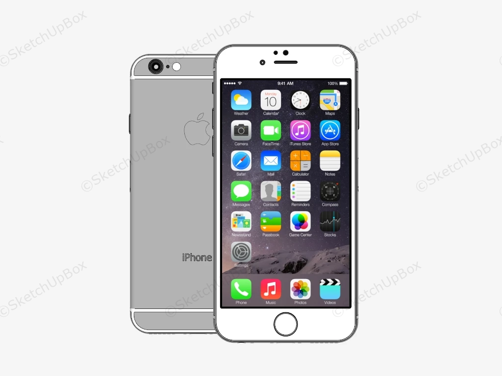 Apple IPhone 5S sketchup model preview - SketchupBox