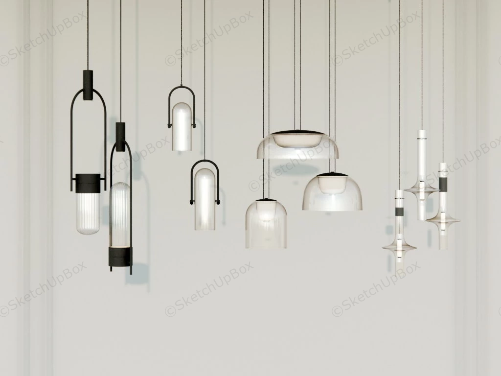 Modern Pendant Lighting Fixtures sketchup model preview - SketchupBox