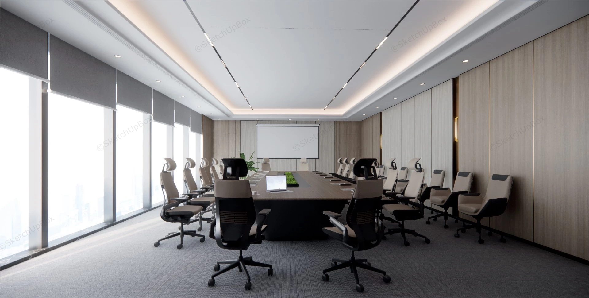 Executive Meeting Room Design sketchup model preview - SketchupBox