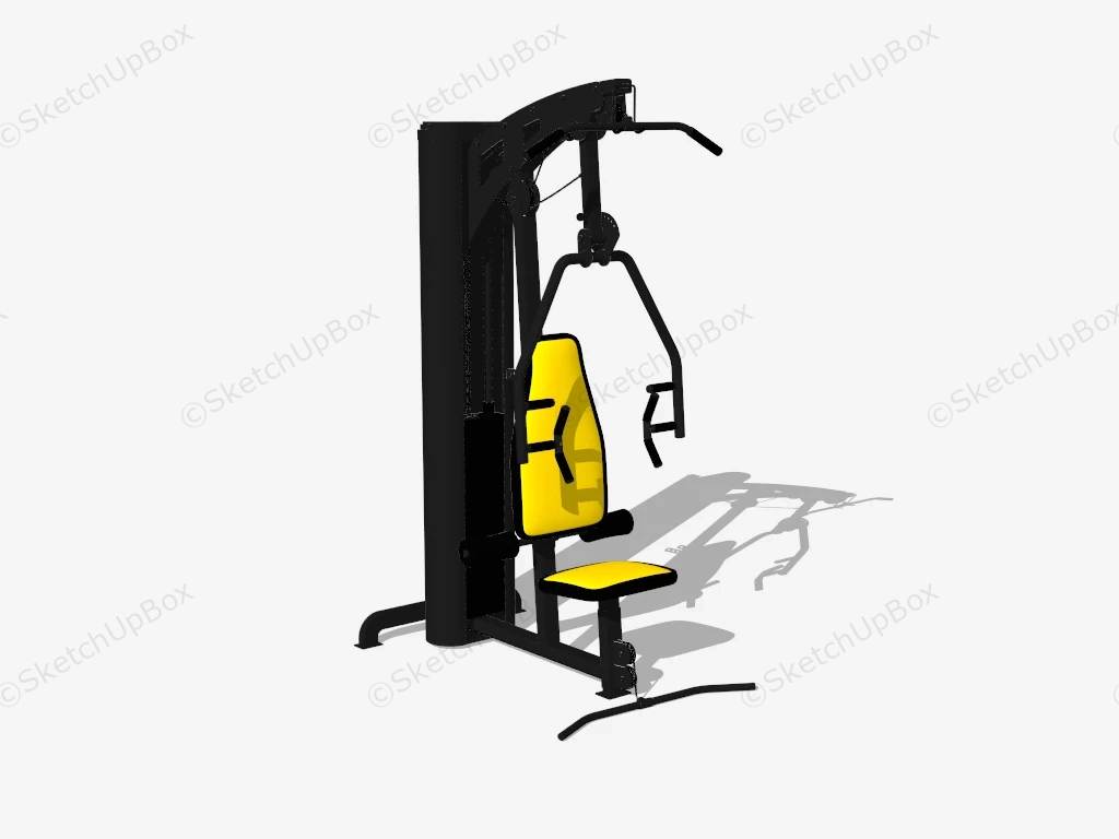 Sitting Chest Press And Lat Pull Down Machine sketchup model preview - SketchupBox