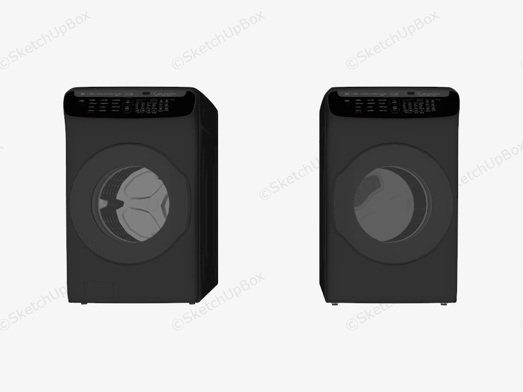 Washer And Dryer Set sketchup model preview - SketchupBox