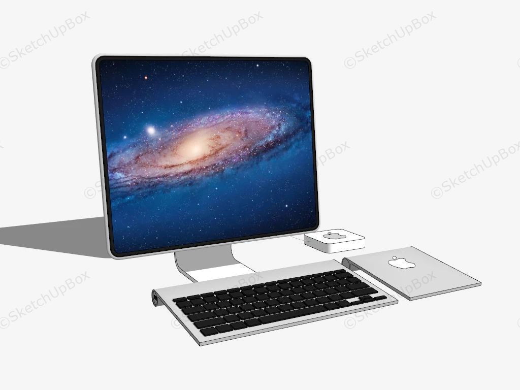 Imac Desktop Computer sketchup model preview - SketchupBox