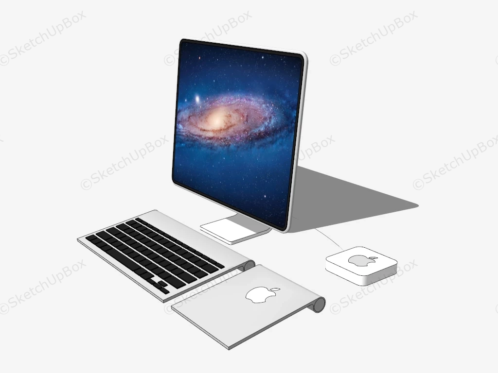 Imac Desktop Computer sketchup model preview - SketchupBox
