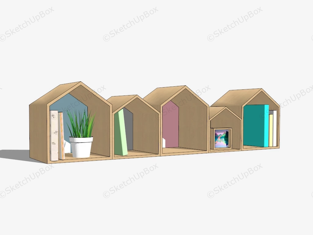 Desktop Bookcase Organizer sketchup model preview - SketchupBox