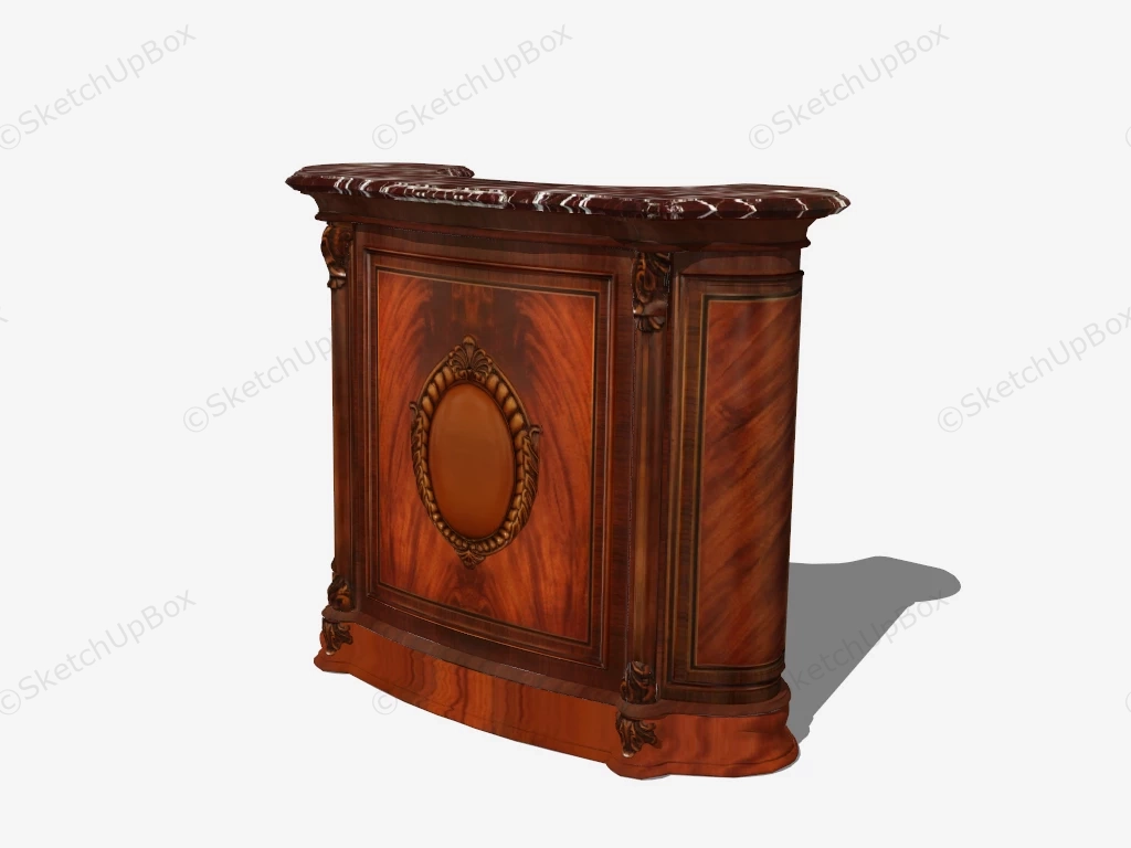 Antique Wooden Lectern sketchup model preview - SketchupBox