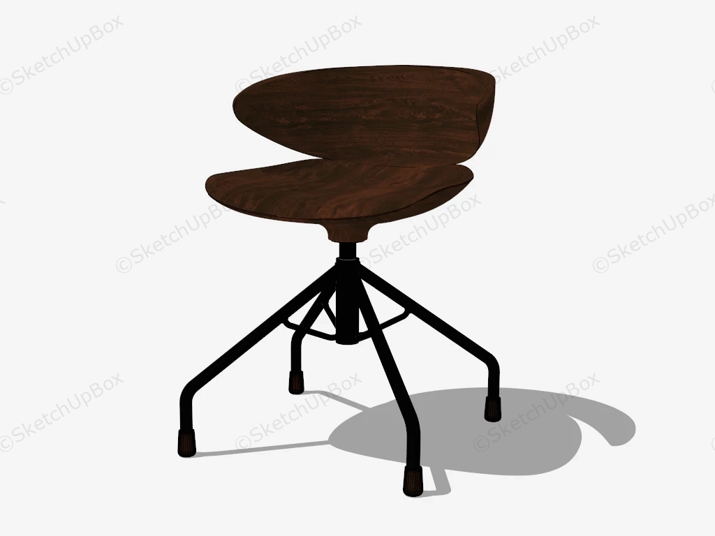 Wood Swivel Bar Stool sketchup model preview - SketchupBox