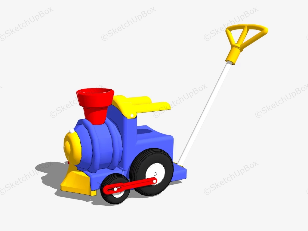 Push Toy Train sketchup model preview - SketchupBox