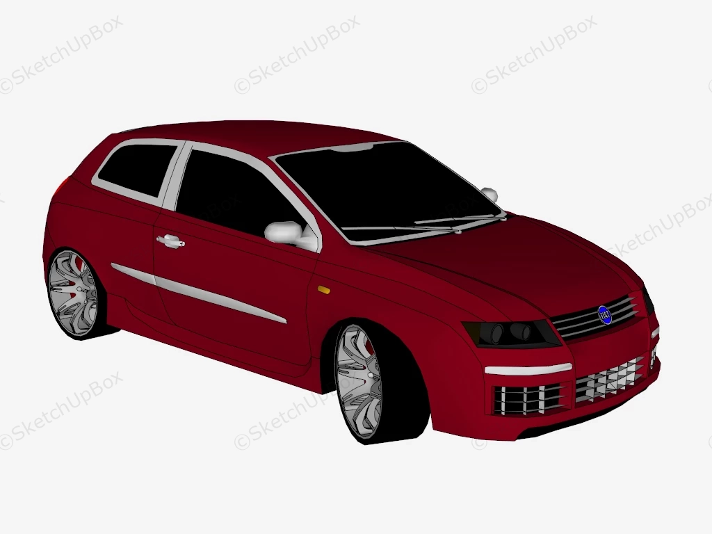Fiat Stilo sketchup model preview - SketchupBox