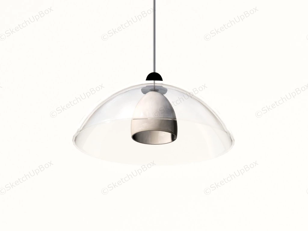 Glass Dome Pendant Light sketchup model preview - SketchupBox