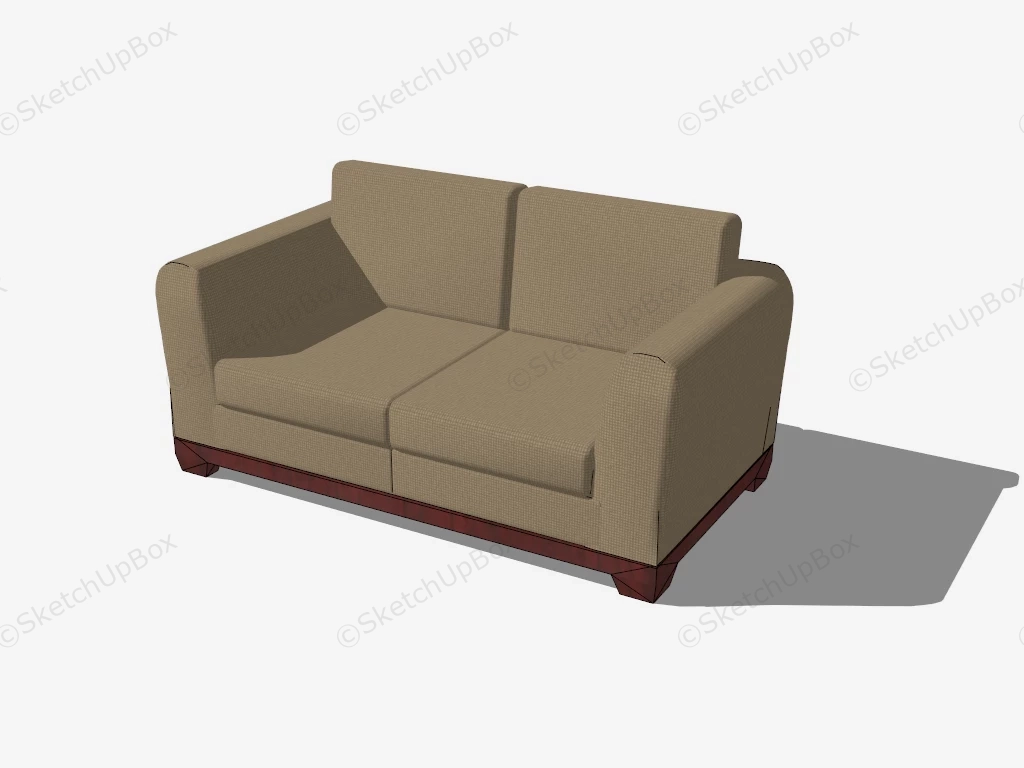 Retro Loveseat sketchup model preview - SketchupBox