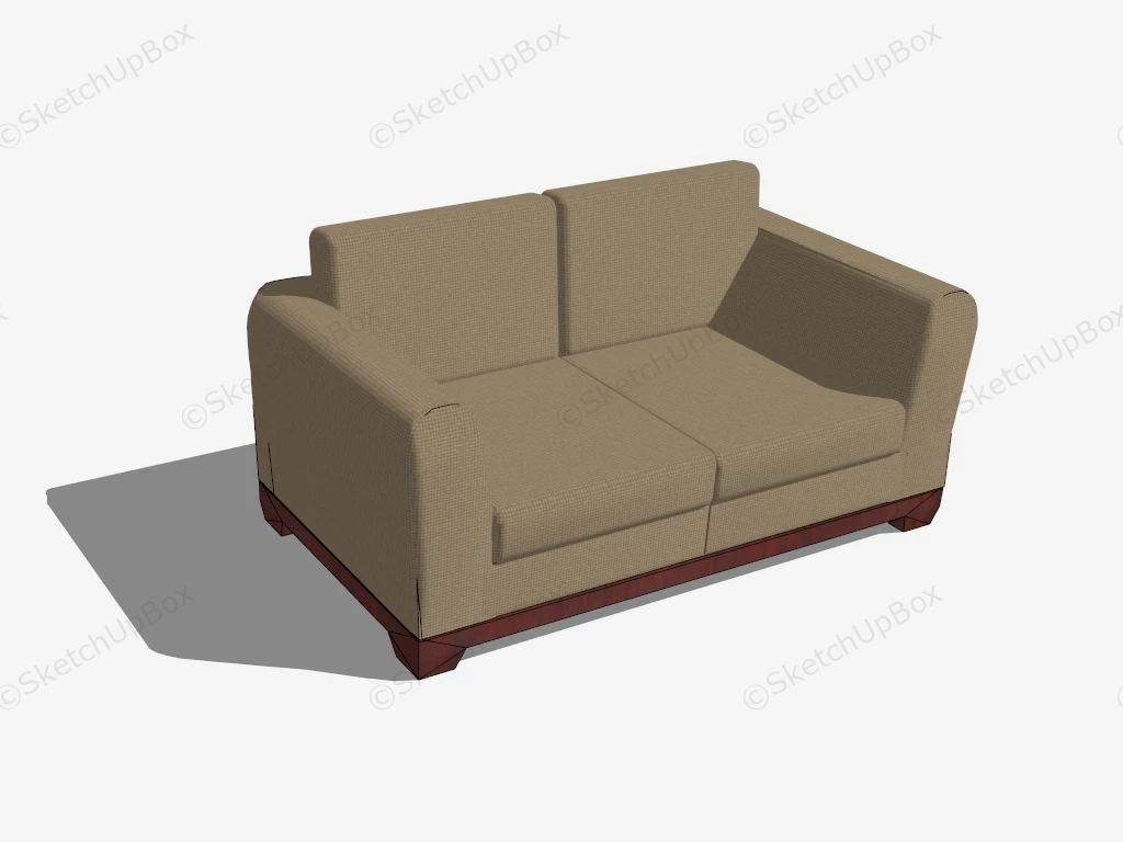 Retro Loveseat sketchup model preview - SketchupBox