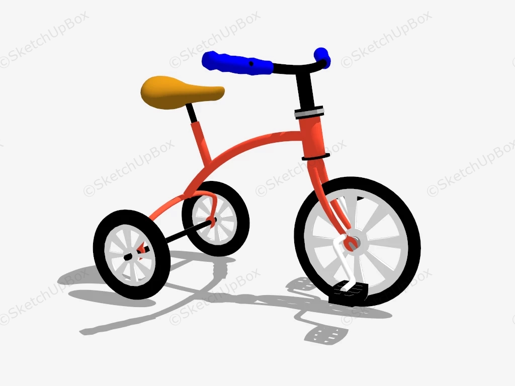 Toddler Tricycle sketchup model preview - SketchupBox