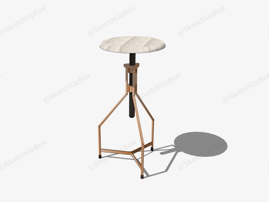 Vintage Swivel Bar Stool sketchup model preview - SketchupBox