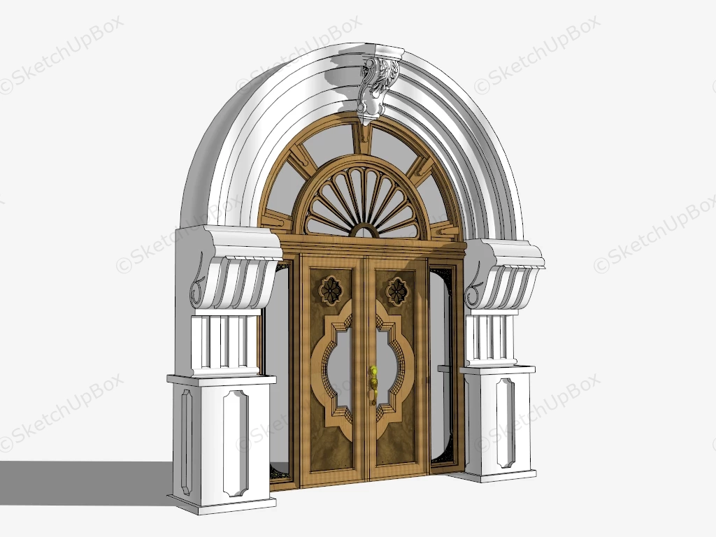 Classic Entry Door sketchup model preview - SketchupBox
