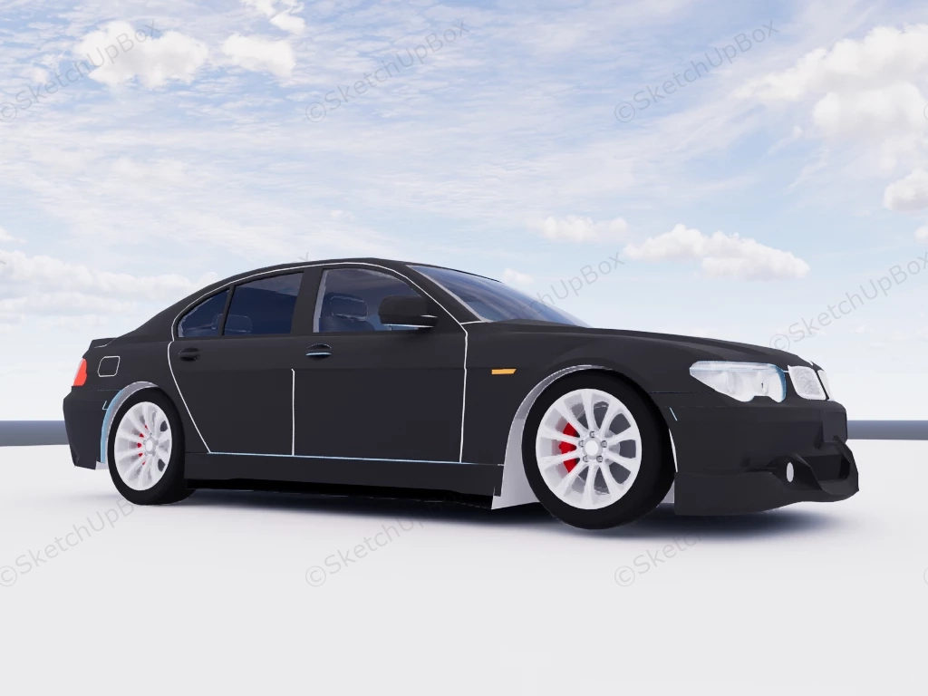 BMW 760i sketchup model preview - SketchupBox