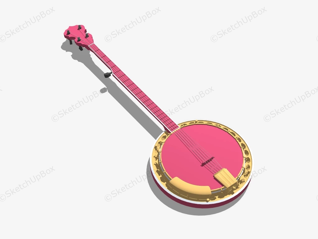 Five String Banjo sketchup model preview - SketchupBox