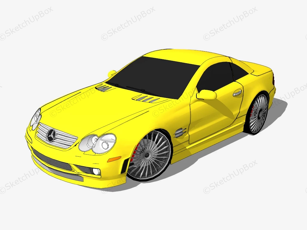 Mercedes AMG SL 55 sketchup model preview - SketchupBox