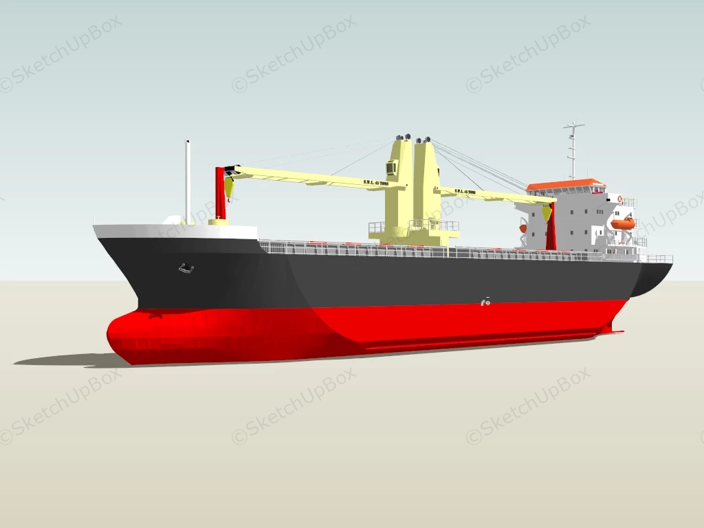 Dry Cargo Vessel sketchup model preview - SketchupBox